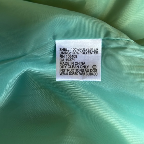 Tahari Arthur S. Levine light teal/green dress Coat/Blazer/Jacket. - Picture 10 of 10